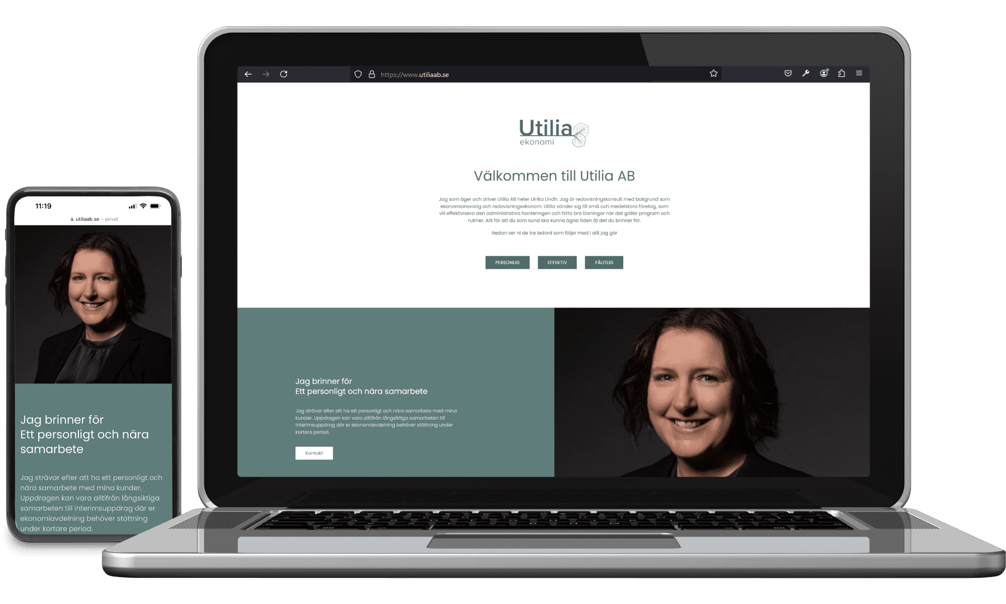 Digitalt visitkort Utilia